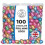 Foil Chocolate Mini Eggs - Pack 100 Mixed Colour 1