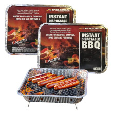 SET OF 2 DISPOSABLE BBQ INSTANT GRILL CHARCOAL DISPOSABLE OUTDOOR CAMPING SUMMER