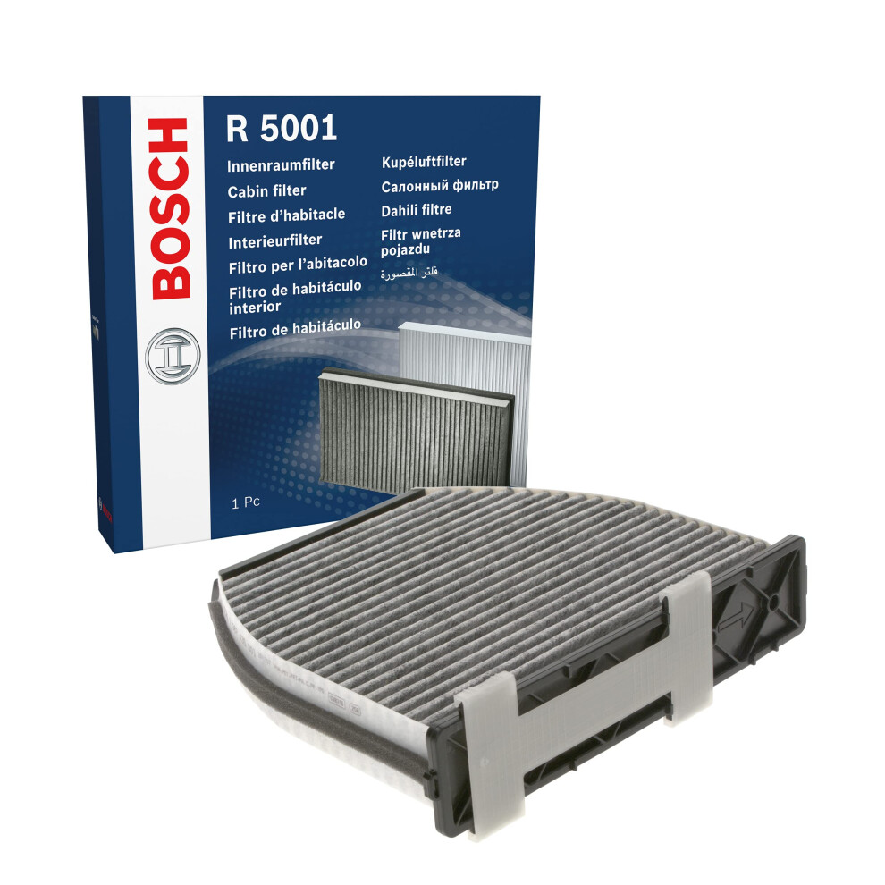 Bosch R5001 Activated Carbon Cabin Filter, Replacement Filter - Against Unpleasant Smells, Pollen And Dust For Cleaner Air Inside
