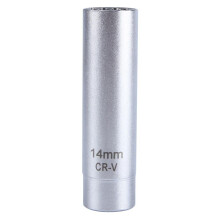 14mm Thin Wall Spark Plug Socket, High Visibility 3/8" Spark Plug Polish Socket Magnetic Removal Tool A6032 Drive 12-Point for B-M