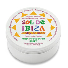 Sol de Ibiza Baby & Kids Natural Mineral Sunscreen SPF30 - Face & Body - Hypoallergenic - Water Resistant - Fragrance Free - Non N