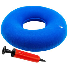 SZXMDKH Donut Cushion Seat, Portable Inflatable Ring Cushion for Hemorrhoids, Tailbone, Tailbone - Air Pump Included (Blue)