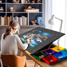 (56*81cm) Portable Foldable Tilting Puzzle Board Puzzle Table With Stand And Protective Cover