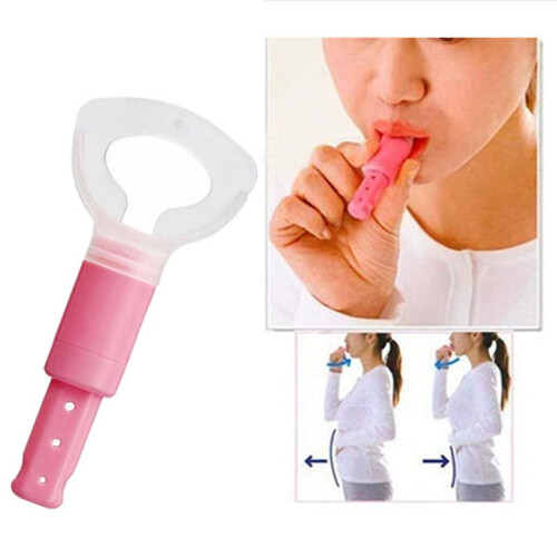 (Blue) Portable Whistle Breathing Trainer Weight Loss Exerciser 1
