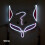 (white) Light Up Neon Half Face Mask Flashing In Dark Fox Mask 1