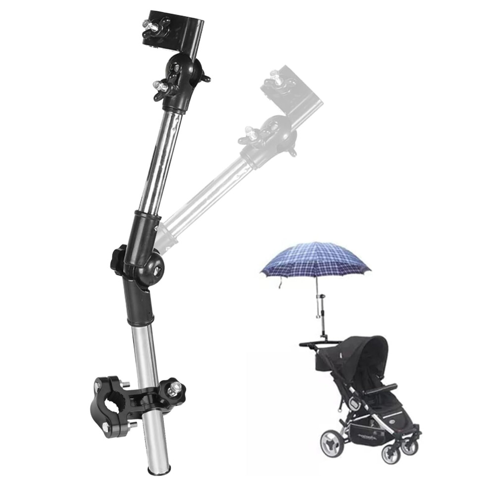 Adjustable Umbrella Mount Stand, Bicycle Umbrella Bar Holder Wheelchair Umbrella Stand Handle For Buggy Baby Stroller Pram Scooter Agatige