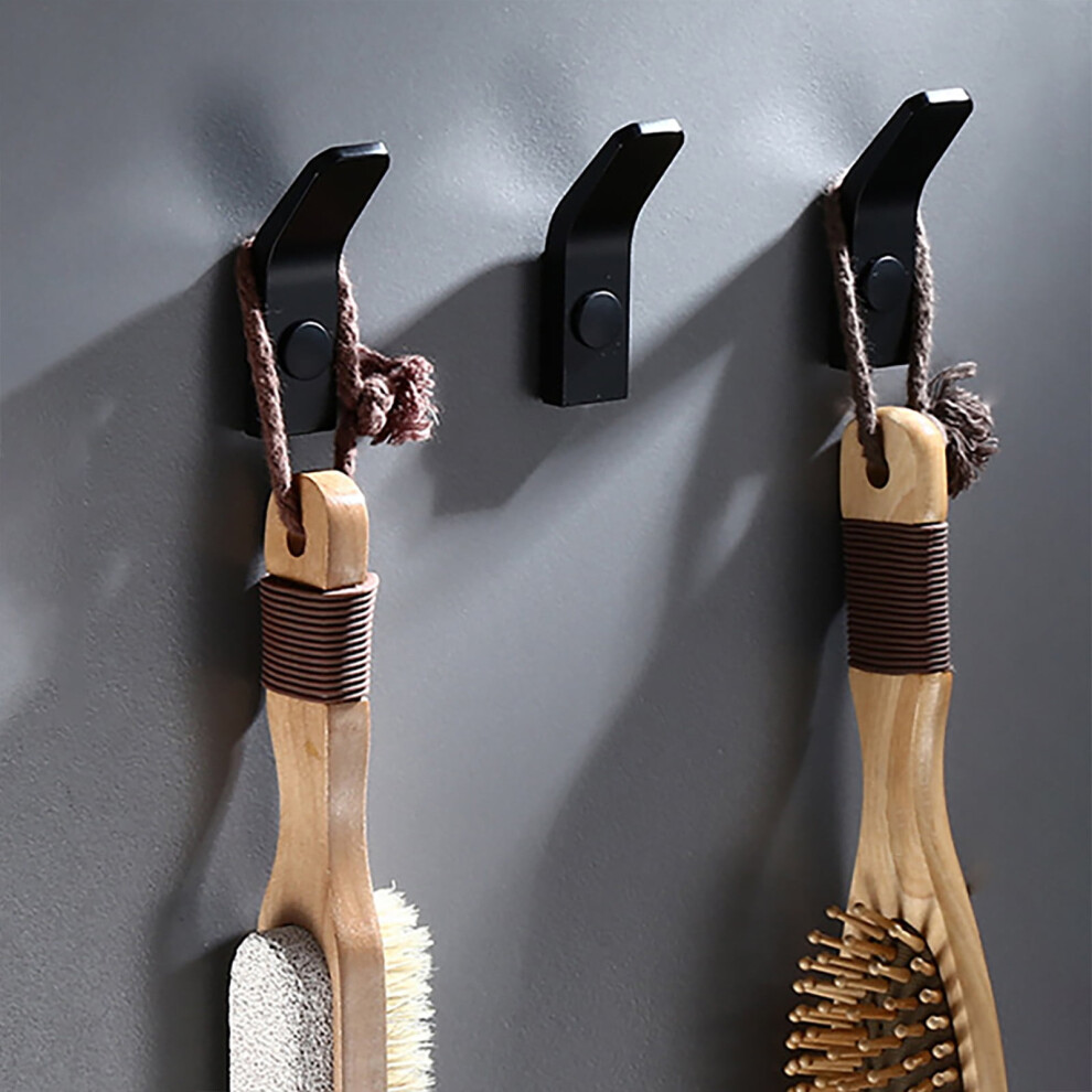 Xubond Stainless Steel Towel Hooks Black No-Drill Bathroom 913211253496