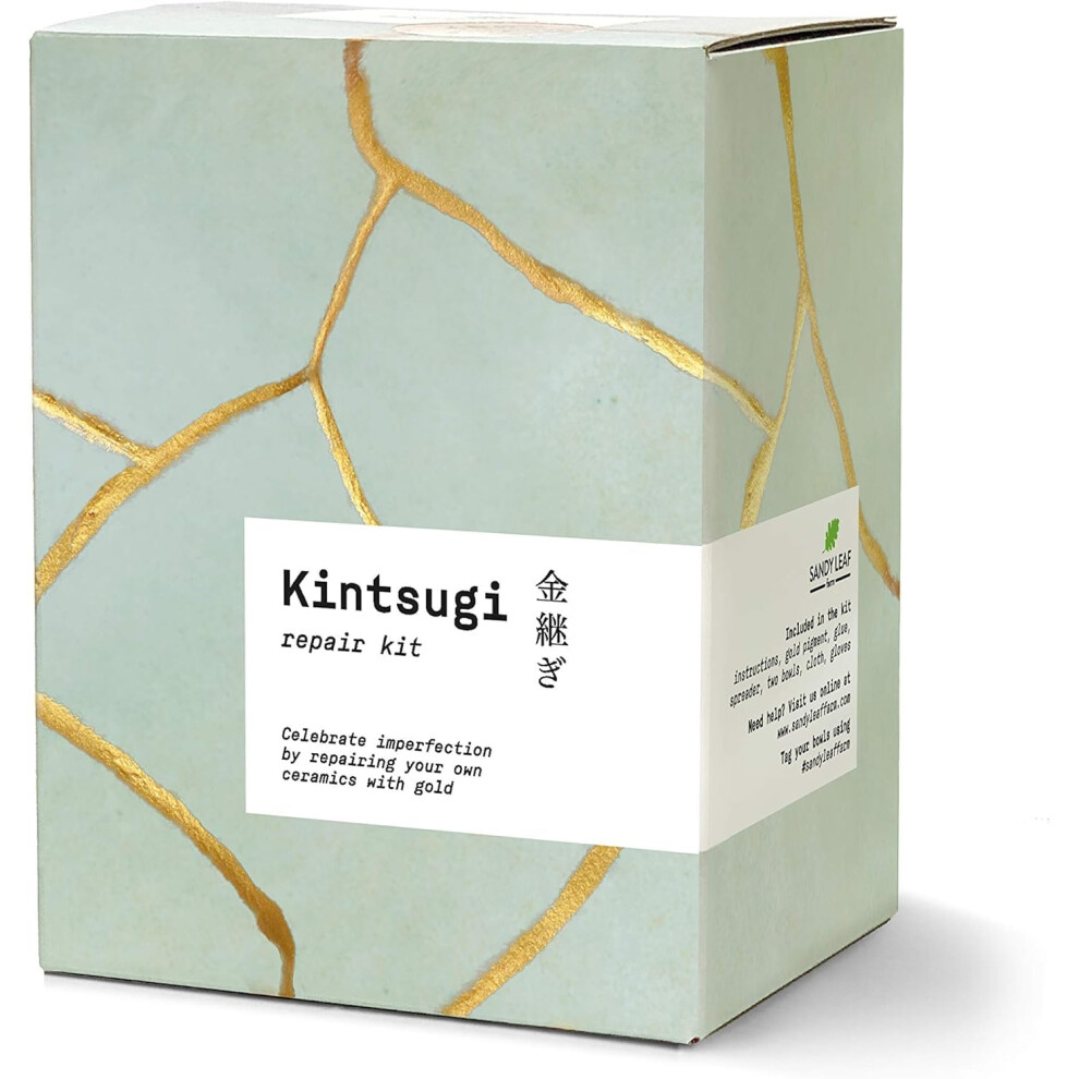 Sandy Leaf Farm Kintsugi Repair Kit Â Repair Your Own Ceramics With Powder Â Includes Two Beautiful Practice Bowls Â Diy Japa Gold 84168146