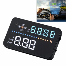 A3 GPS-Head-Up-Display (OBD) 3,5 Zoll: Mehrfarbige Anzeige von Fahrzeuggeschwindigkeit, Ortszeit, Richtung/Entfernung/Zeit, Spannung, Höhe und Satell