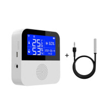 USB-betriebener WLAN-Temperatur- und Feuchtigkeitssensor im Graffiti-Stil mit 2,9-Zoll-LCD-Display. Spezifikationen: Inklusive Temperaturregelungskab