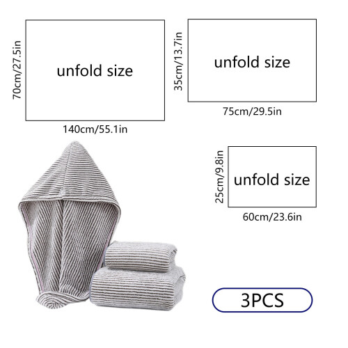 Bath Towel Set Microfiber Extra Large 4-Piece 1