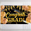 Congrats Grad Banner Black Gold 180x110cm 6
