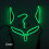 (green) Light Up Neon Half Face Mask Flashing In Dark Fox Mask 1