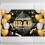 Congrats Grad Banner Black Gold 180x110cm 7