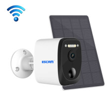 Caméra IP Escam QF370 3MP avec stockage cloud, Wi-Fi, alarme PIR, panneau solaire, vision nocturne et audio bidirectionnel. Cadeau : QF370