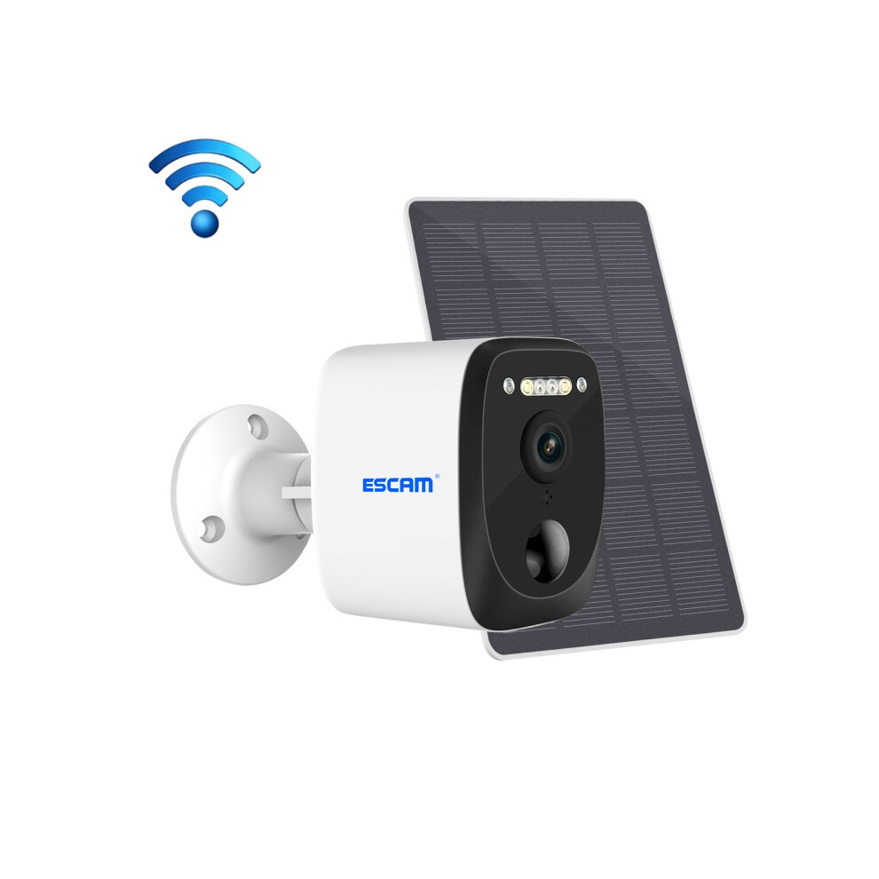 Escam Qf370 3Mp Cloud Storage Wifi Pir Alarm Ip Camera With Solar Panel Supports Night Vision & Two-Way Audio Gifts:qf370 9072918093475