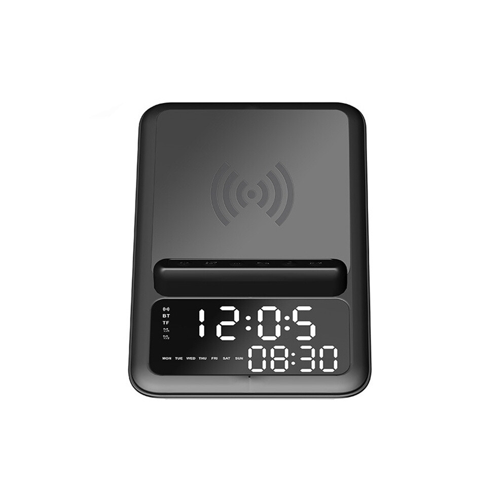 Aec Bt512 Multifunctional Bluetooth Speaker, 10W Wireless Charger, Led Desktop Electronic Alarm Clock 9072918093840