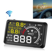 Affichage tête haute (HUD) X3 Bluetooth 5,5 pouces pour voiture avec système de sécurité embarqué (Cadeau : Noir) Cadeau : X3 5,5 pouces