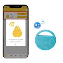 Hyc-S9 Round Bluetooth Item Finder/Mobile Phone Tracker/Locator With Two-Way Alarm (Blue) - Sold In Sets Of 2 Gifts:Blue