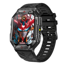 Das Kr82 Smart-Armband mit 2,1-Zoll-Farbdisplay unterstützt Bluetooth-Anrufe und Gesundheitsüberwachung (Schwarz). Geschenkidee: Schwarz
