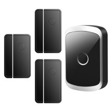 Campanello wireless intelligente con sensore di apertura porta Kajas M20 da uno a tre, specifiche e regali: spina standard USA (nero).