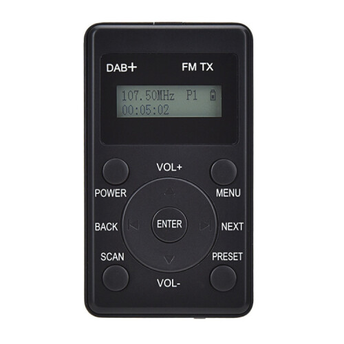 Hanrongda Hrd-100 Φορητό Ραδιόφωνο Ψηφιακής Οθόνης Dab+/Dab/Fm (Μαύρο) Δώρα:HRD-100