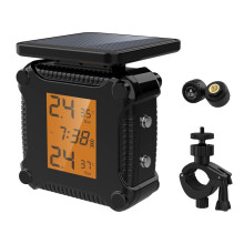 M8 Solarbetriebener Motorrad-Reifendruckmonitor mit Farbbildschirm und hochpräzisem Sensor (Geschenkidee: M8)