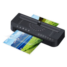 Plastifieuse photo Fn338 A4/A5/A6 avec 4 épaisseurs sélectionnables et alarme de préchauffage (norme américaine) - Cadeau : FN338