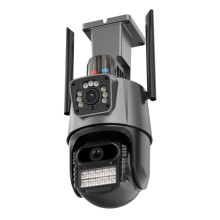 Qx81 WLAN-Ballpistole mit KI-gestützter Personenerkennung und Dual-Kamera (IP-Kamera), inklusive Stecker (UK-Standard).