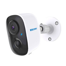 Escam G14 Caméra rechargeable 1080p Full HD avec reconnaissance IA, vision nocturne infrarouge et Wi-Fi - Cadeau : G14