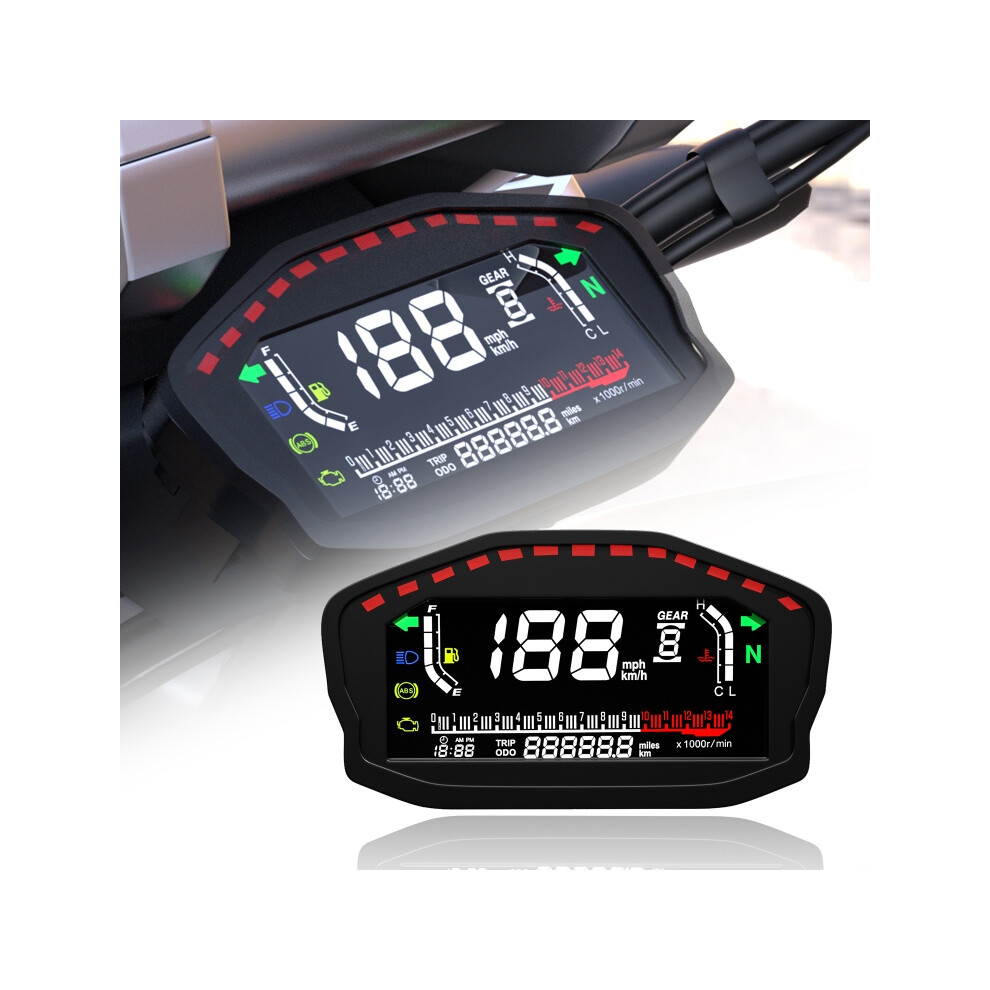 Cs-1089A1 Motorcycle Modification Multifunctional Lcd Color Screen Odometer And Tachometer Gifts:cs-1089A1 9072918097626