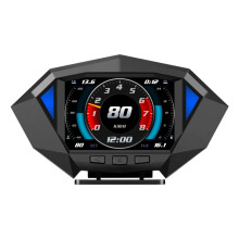 P1 3,5-tuumainen auton OBD2 GPS HUD -heijastusnäyttö älykkäällä digitaalisella nopeusmittarilla Lahjat: P1