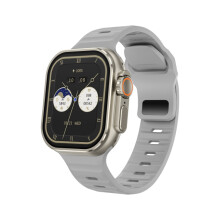 Iw9 Ultra Smart Armband, 2,04-Zoll-Farbdisplay, Bluetooth-Anruffunktion/Herzfrequenzmessung/Blutdruckmessung/Blutsauerstoffmessung (Grau-Gold) Gesche