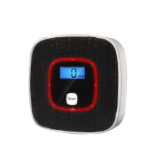Kohlenmonoxid-Warnmelder, Gasalarmsensor, Warnsystem für giftige Gase, akustischer Alarm mit LCD-Anzeige (Schwarz) Geschenkidee: Schwarz