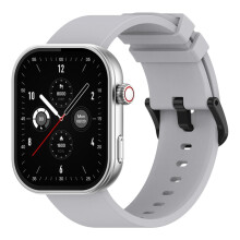 Zeblaze Btalk Plus smartwatch met 2,03-inch scherm en spraakbelfunctie, ondersteunt hartslag/bloeddruk/zuurstofmeting (zilver) Cadeau: zilver