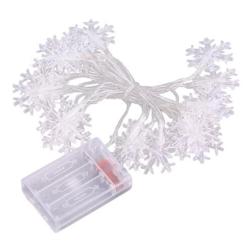 Hengsof Christmas snowflake icicle lights outdoor 30-count 1