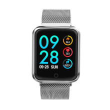 P68 Smartwatch Hartslagmeter Bloeddrukmeter Activiteitentracker (Zilverkleurig Staal) Cadeau: TBD056989501E