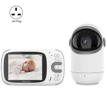 Babyphone sans fil VB802 3,2 pouces avec caméra vidéo numérique rotative (norme britannique) - Idée cadeau : VB802