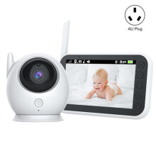 Abm100 4,3-inch draadloze video babyfoon met kleurenscherm, nachtzicht en 360-graden beveiligingscamera (Australische standaard) Cadeau: ABM100