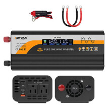 Xuyuan 12V/24V auf 110V Sinus-Wechselrichter (US-Standard), Spezifikationen: 2000W, Schwarz