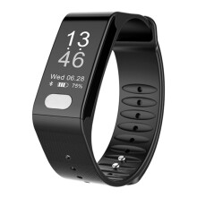 Tlw T6 0,96" OLED-display slimme armband met ECG-, hartslag- en bloeddrukmeting; ondersteunt hartslag-/bloeddruk-/slaapmonitoring (Co