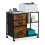 Mobile File Cabinet with 3 Drawers and Shelves 1