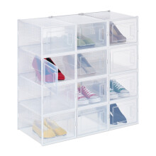 Scatole trasparenti per riporre le scarpe, set da 12