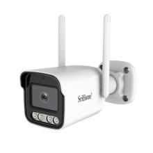Telecamera di sicurezza per esterni Srihome SH065 da 5 MP (HD) con supporto per comunicazione vocale bidirezionale e visione notturna a colori (stand