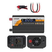12 V/24 V - 220 V puhdas siniaaltoinvertteri yleiskäyttöön autokäyttöön, tekniset tiedot: Lahjat: 800 W, musta. Lahjat: 800 W musta