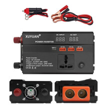 Xuyuan 12V/24V σε 220V μετατροπέα ισχύος αυτοκινήτου συμβατός με οθόνες LED, 600W Δώρα: 600W