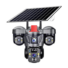Caméra de surveillance panoramique solaire D31 9 Mpx, version offerte : Asie du Sud-Est Wi-Fi (noire)