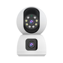Ασύρματη κάμερα Wifi διπλού φακού K12 1080P HD (Λευκή) Δώρα: K12