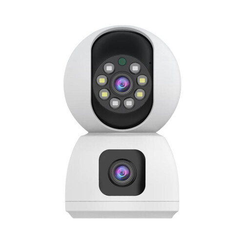 Ασύρματη κάμερα Wifi διπλού φακού K12 1080P HD (Λευκή) Δώρα: K12