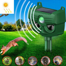 RC-545 Outdoor hondenverjager op zonne-energie, infrarood ultrasone dieren- en vogelverjager, cadeau: RC-543